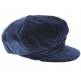 Gavroche Lucile Velvet Cap Navy Blue- Traclet