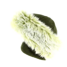 Green Fur Chamonix Beanie - Traclet Reference: 8852 | Traclet Hat Shop
