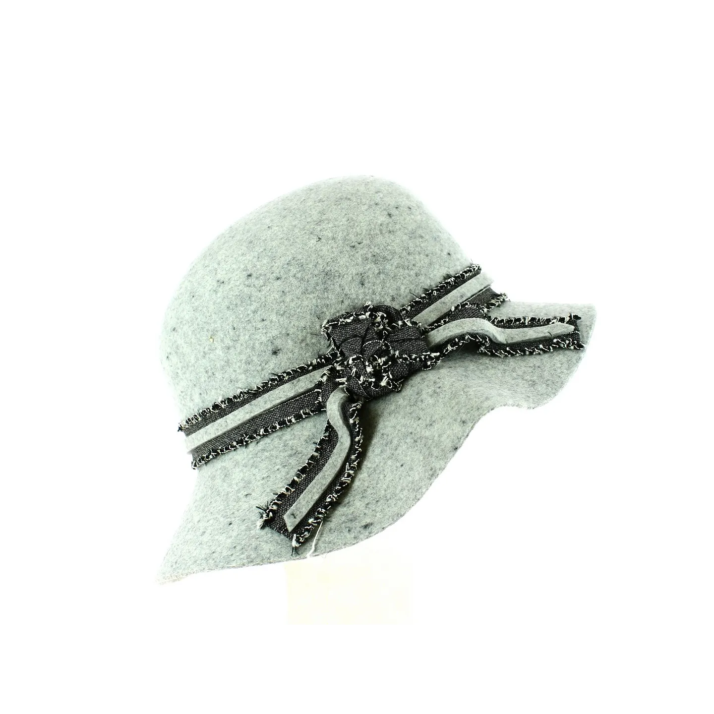 Capeline Alexa Feutre Laine Gris Clair- Traclet Reference : 8869 | Chapellerie Traclet