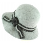 Alexa Wide-Brimmed Light Gray Wool Felt Hat - Traclet