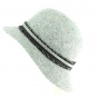Alexa Wide-Brimmed Light Gray Wool Felt Hat - Traclet