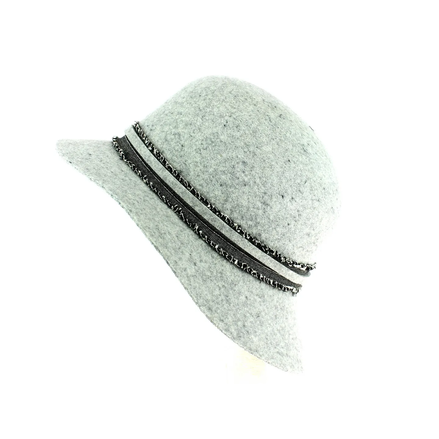 Capeline Alexa Feutre Laine Gris Clair- Traclet Reference : 8869 | Chapellerie Traclet