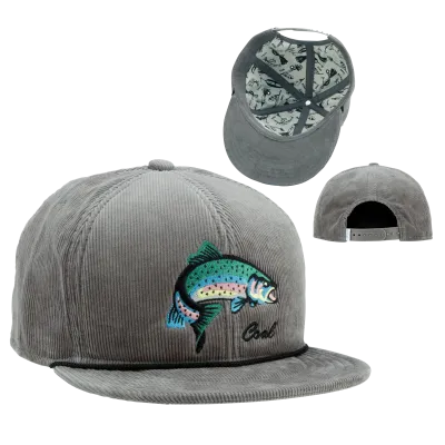 Casquette Visière Plate Poisson- The Wilderness - Coal Reference : 8871 | Chapellerie Traclet