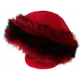 Chamonix Toque Dark Red Fur - Traclet