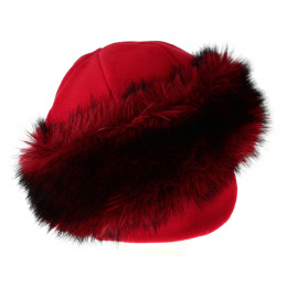 Chamonix Toque Dark Red Fur - Traclet