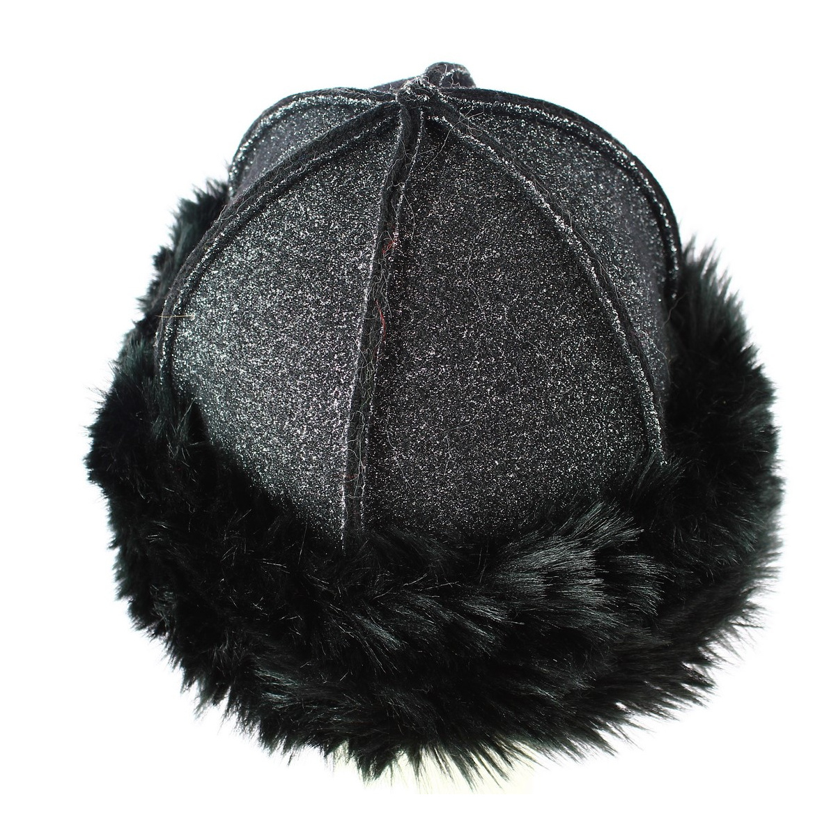 Bonnet Long FULL, Noir et Paillettes noires