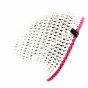 Basic reversible beanie in fuchsia and white