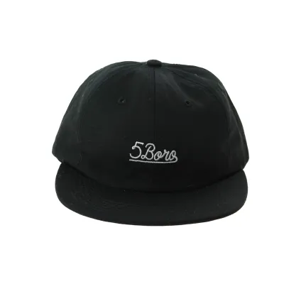 Black 6 Panel Cap 5Boro- Traclet Reference: 8895 | Chapellerie Traclet