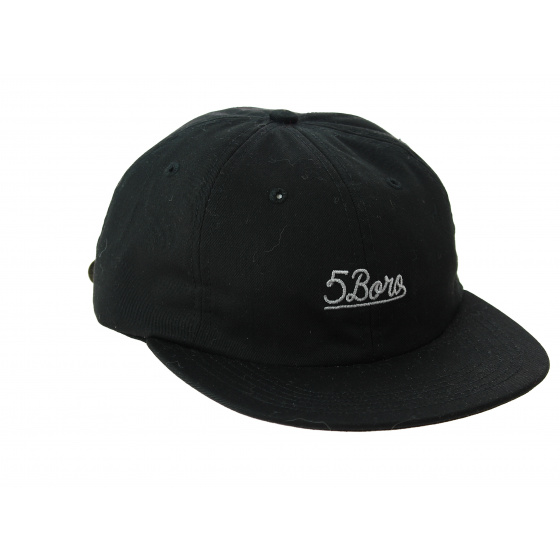Black 6 Panel Cap 5Boro- Traclet