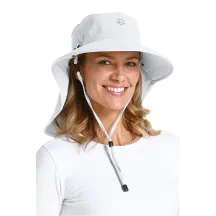 Chapeau Cache Nuque Blanc- Coolibar Reference : 8903 | Chapellerie Traclet