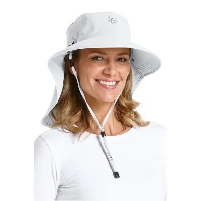 White Neck Cover Hat - Coolibar Reference: 8903 | Traclet Hat Shop