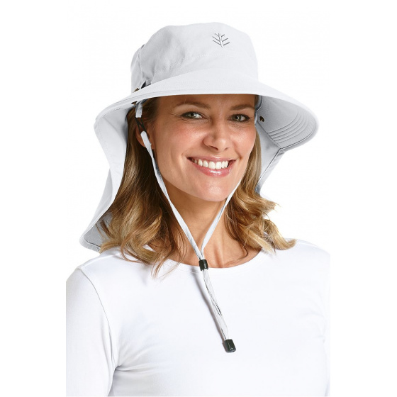 White Neck Cover Hat Coolibar