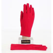 Women's Red Wool Alice Touch Screen Gloves - Traclet Reference: 8915 | Traclet Hat Shop