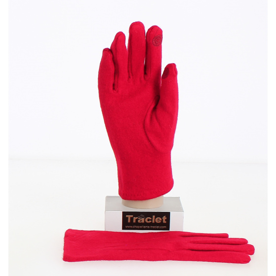 Gants Tactiles Femme Alice Laine Rouge- Traclet