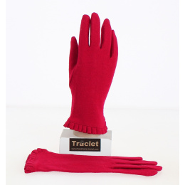 Women's Wool & Nylon Red Gloves - Traclet