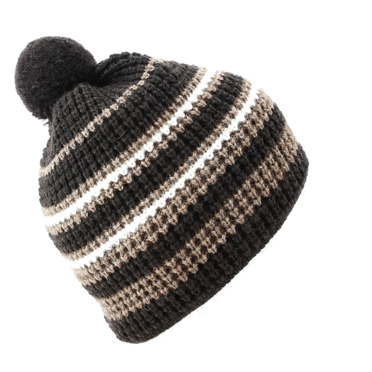 Brown Pompom Beanie - Stetson Reference: 8919 | Traclet Hat Shop