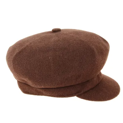 Brown Wool Spitfire Newsboy Cap - Kangol Reference: 8925 | Traclet Hat Shop