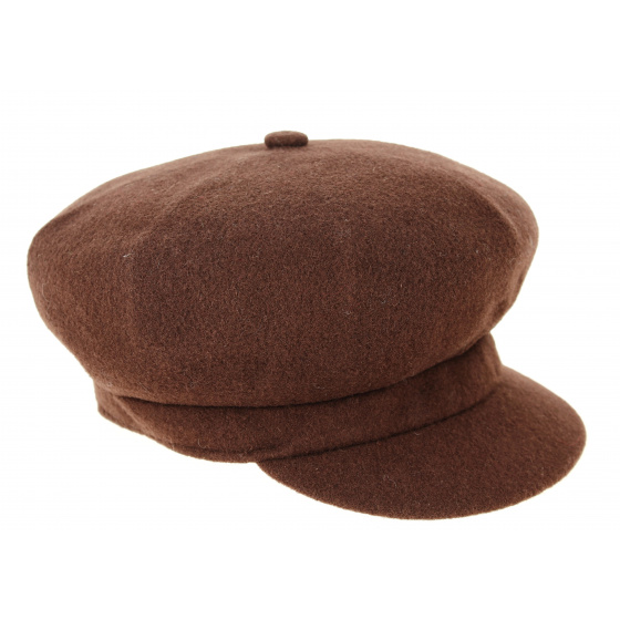 Brown Wool Spitfire Newsboy Cap - Kangol