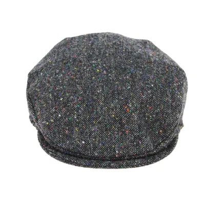 Gray Virgin Wool Flat Cap - Hanna Hats Reference: 8926 | Traclet Hat Shop