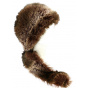 Brown Faux Fur Davy Crockett Cap - Traclet