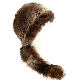 Brown Faux Fur Davy Crockett Cap - Traclet