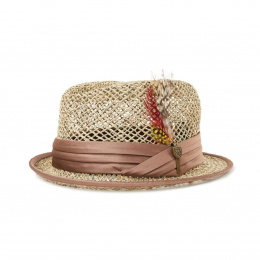 Straw Stout Pork Pie Hat - Brixton