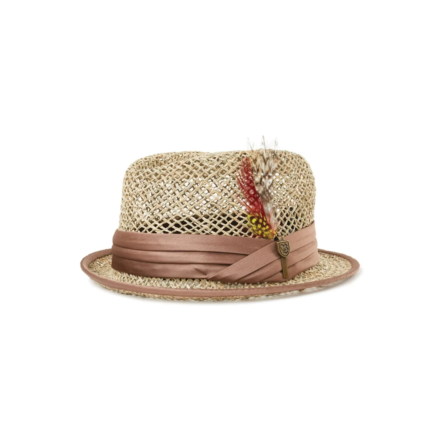 Chapeau PorkPie Stout Paille Papier - Brixton Reference : 1998 | Chapellerie Traclet