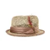 Chapeau PorkPie Stout Paille Papier - Brixton Reference : 1998 | Chapellerie Traclet