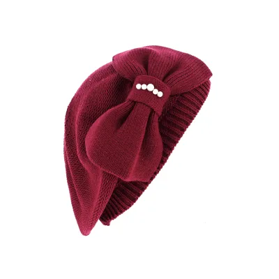 Burgundy Bella Cotton Summer Beret - BeBeret Reference: 4716 | Traclet Hat Shop