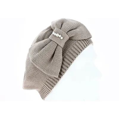 Bella Cotton Summer Beret Beige - BeBeret Reference: 8941 | Traclet Hat Shop