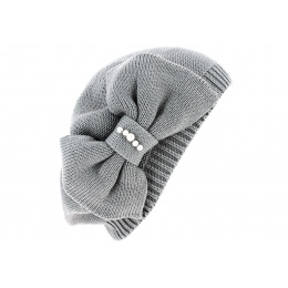 Summer beret Bella Cotton Grey - BeBeret