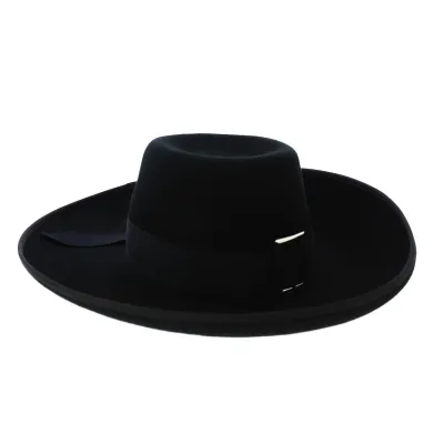 Black Felt Musketeer Hat - Traclet - musketeer hat purchase Reference: 164 | Chapellerie Traclet