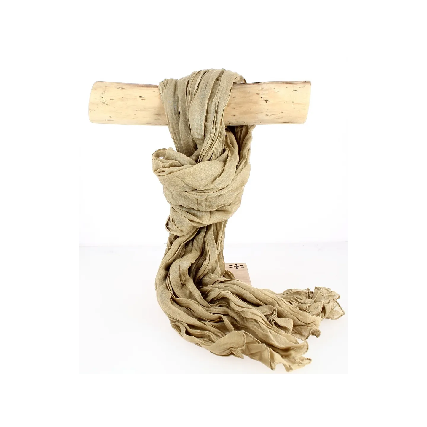 Beige Cotton Twisted Cheche - Traclet Reference: 8952 | Traclet Hat Shop