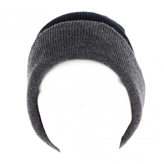 Bonnet Wind à Revers Gris/Noir- Traclet 
