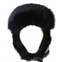 Yukon Leather & Rabbit Chapka Gray/Black - Gena