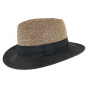 Ollie Natural Fibers Trilby Hat Natural & Black - Rigon Headwear
