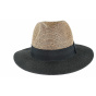 Ollie Natural Fibers Trilby Hat Natural & Black - Rigon Headwear