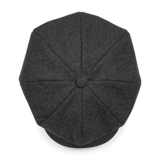 Theo Irish Cap Anthracite Wool - Traclet Theo Irish Cap Anthracite Wool - Traclet