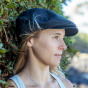 Black Cotton Plasterer's Flat Cap - Result Headwear