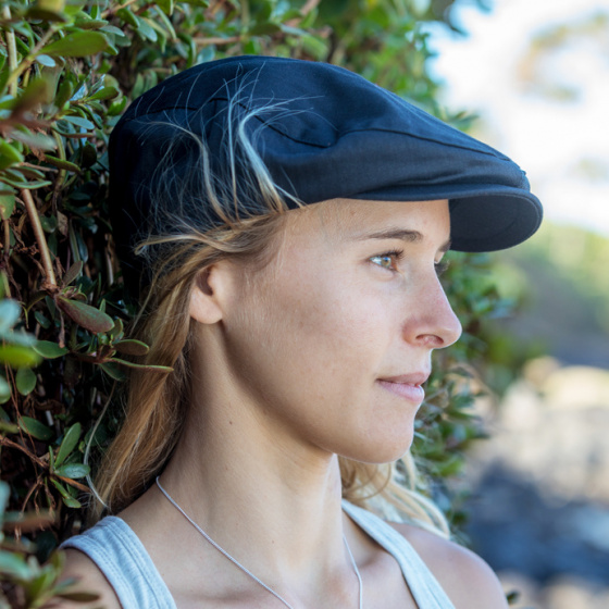 Black Cotton Plasterer's Flat Cap - Result Headwear