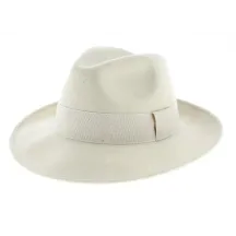 Chapeau Fedora Feutre Laine blanc Imperméable Reference : 8988 | Chapellerie Traclet