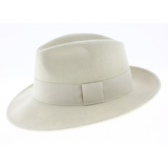 Chapeau Vanador Fedora Feutre Laine Blanc Imperméable - Traclet