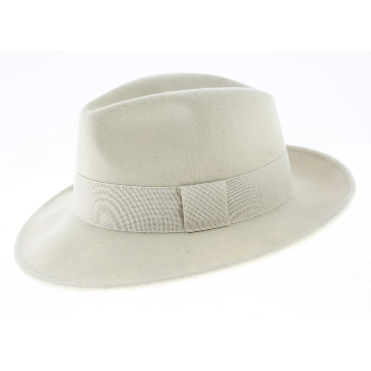 White Waterproof Wool Felt Fedora Hat Reference: 8988 | Traclet Hat Shop