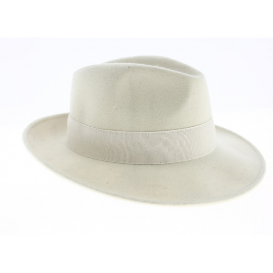 Vanador White Waterproof Wool Felt Fedora Hat - Traclet