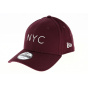 Casquette Baseball Essential 9FORTY NY Bordeaux - NEw Era