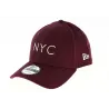 Casquette Baseball Essential 9FORTY NY Bordeaux - NEw Er Reference : 8990 | Chapellerie Traclet