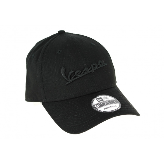 Black Cotton Vespa Strapback Cap - New Era