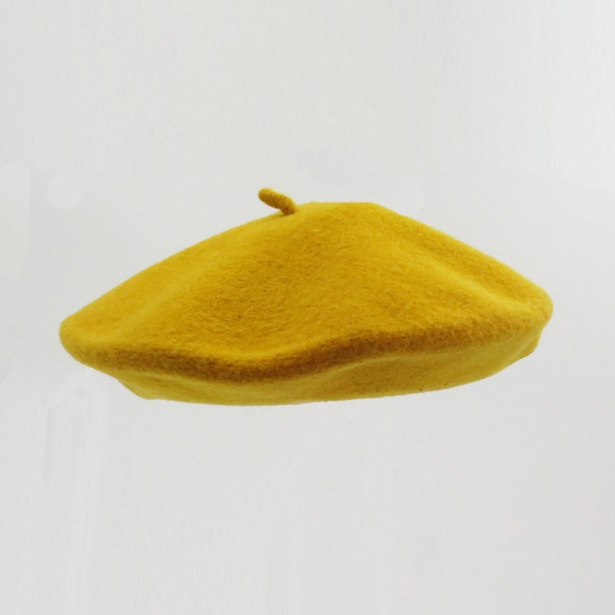 Béret Classique Jaune Moutarde - Le Béret Français