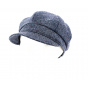 Coco Blue Tweed Newsboy Cap - Mayser