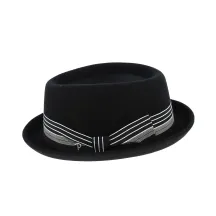 Black Imperia Porkpie Hat - Panizza Reference: 9011 | Traclet Hat Shop